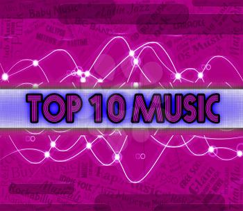 Chart Music Representing Sound Track And Charts