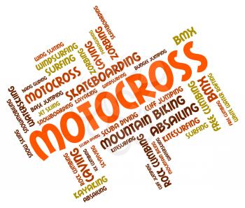 Motocross Words Showing Motorcycle Motorcross And Motor 