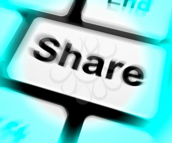 Share Keyboard Showing Sharing Webpage Or Picture Online