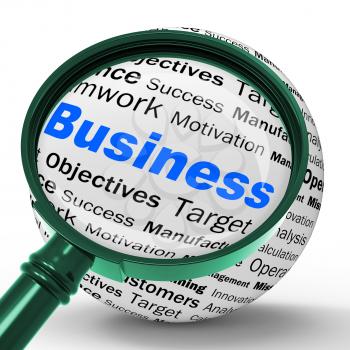 Business Magnifier Definition Meaning Corporative Transactions Trades And Commerce