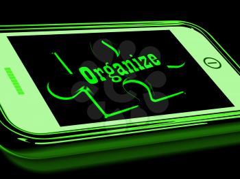 Organize On Smartphone Shows Contacts Organizing And Structure