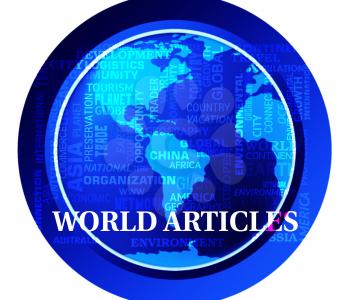 World Articles Map Shows Global Reports Or Media