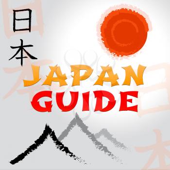 Japan Guide Mountain And Sun Symbols Shows Japanese Travel And Tours