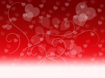 Red Hearts Background Indicating In Love And Passion