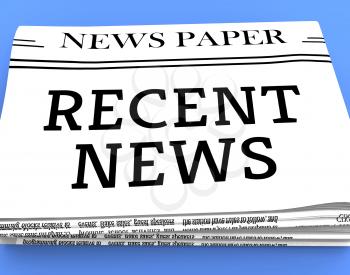 Recent News Newspaper Shows Latest Newspapers 3d Rendering