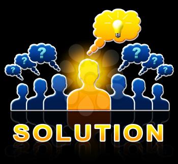 Solution People Represent Solving Successful And Resolution 3d Illustration