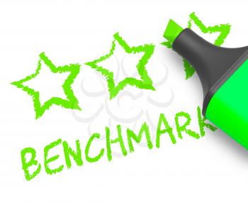 Benchmark Stars Displays Performance Report 3d Illustration
