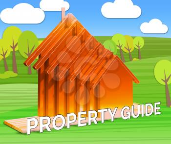 Property Guide Houses Means Real Estate 3d Illustration
