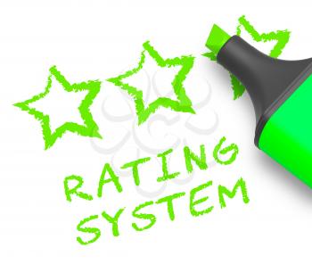 Rating System Stars Means Performance Report 3d Illustration