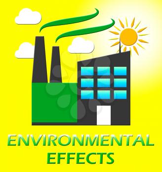 Environmental Effects Factory Represents Ecology Effect 3d Illustration
