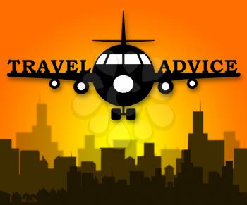 Travel Advice Plane Means Guidance Getaway 3d Illustration