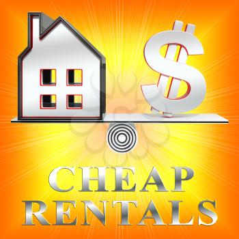 Cheap Rentals House Means Low Cost 3d Rendering
