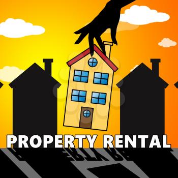 Property Rental Home Means House Rent 3d Illustration