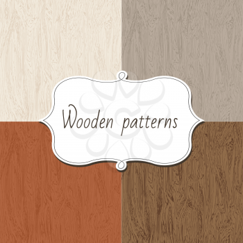 Abstract wooden seamless background texture, vector illustration