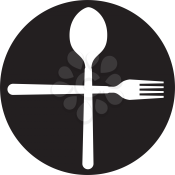 Spoon and Fork Icon Design. Aı 8 supported.
