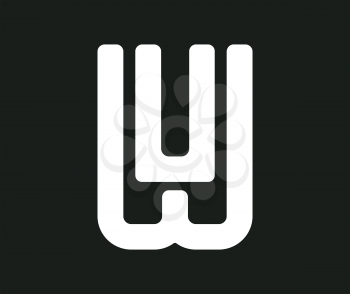 Geometric WU Logo Concept.