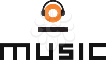 Music Logo Design with Headset. AI 8 supported.