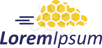 Honeycomp with Cloud Technology Logo Design