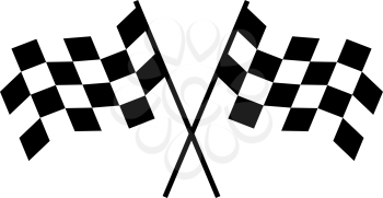 Crossed Checkered Flag Design. EPS 8 supported.