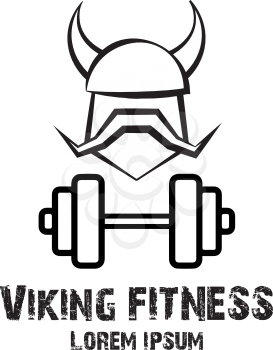 Viking Fitness Logo Design Concept. Eps 8 supported.