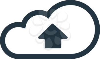 Cloud Computing with Upload Icon Design