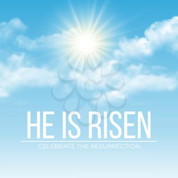 He is risen. Easter background. Vector illustration EPS10