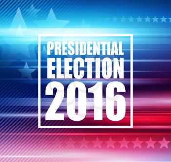 2016 USA presidential election poster. Vector illustration EPS10