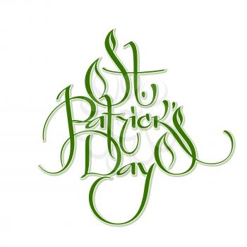 Saint Patrick Day greeting lettering design element. Vector Illustration EPS10
