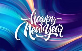 Happy New Year. Lettering greeting inscription. Vector illustration EPS10