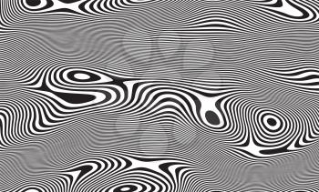 Line art black illustration on white background. Graphic vector art. Minimal illustration design. Vector line design. Wave lines pattern abstract background. EPS10