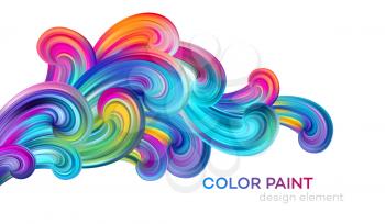 Modern colorful flow poster. Wave Liquid shape color paint. Art design for your design project. Vector illustration EPS10
