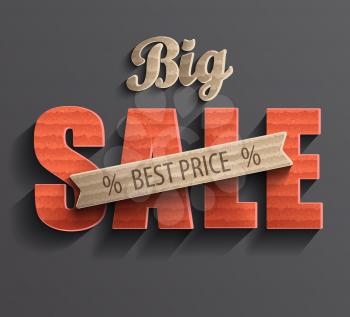 Big sale banner. Sale and discounts. Vector illustration