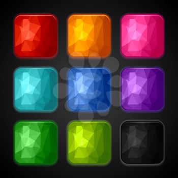 Set of geometric backgrounds for the app icons.