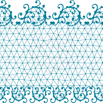 Seamless lace pattern with floral ornaments.