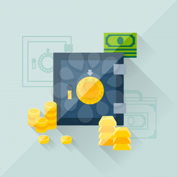 Illustration concept of savings in flat design style.