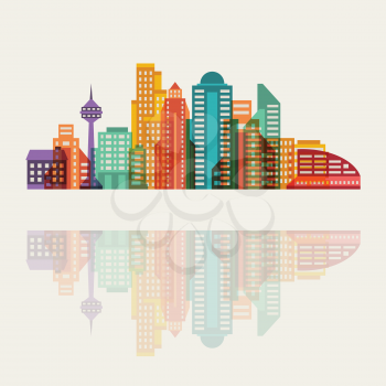 Cityscape abstract background with buildings.