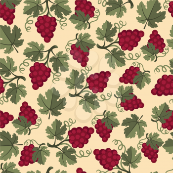 Seamless pattern with abstract grapes.