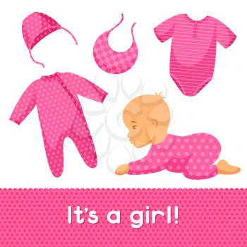 It is a girl. Baby shower invitation.