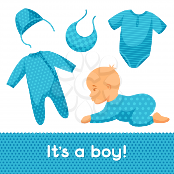 It is a boy. Baby shower invitation.