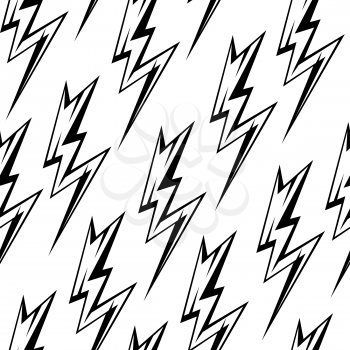 Seamless pattern with lightnings. Abstract background of objects.