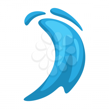 Illustration of stylized water splash. Icon or image for laundry service.