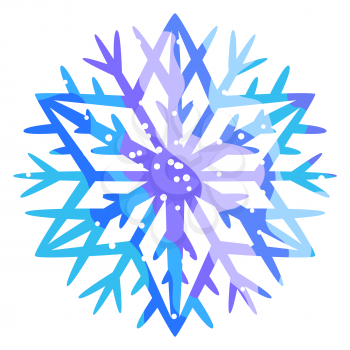 Winter abstract snowflake. Christmas or New Year illustration.