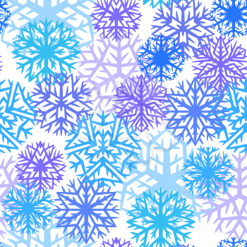 Winter pattern with snowflakes. Christmas or New Year background.