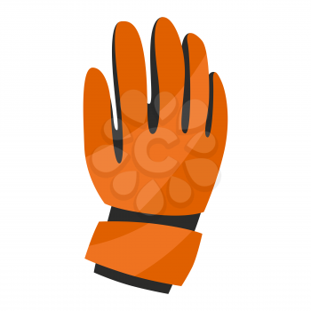 Icon of soccer glove. Stylized sport equipment illustration. For training and competition design.