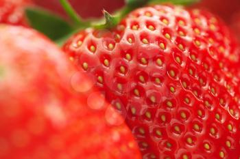 Macro of strawberry. Shallow depth-of-field.