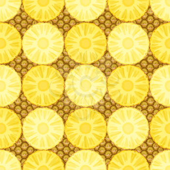 Seamless pattern with pineapple. Vector illustration.