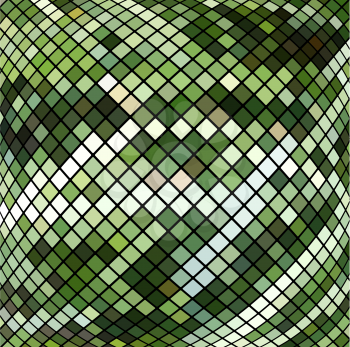 Beautiful vector green geometric mosaic background. Design element.