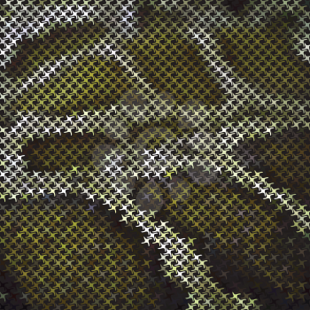 Green mosaic imitating a snake skin. There is an option in the vector.