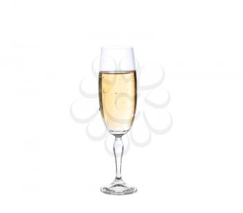 Champagne glass. Isolated on white background