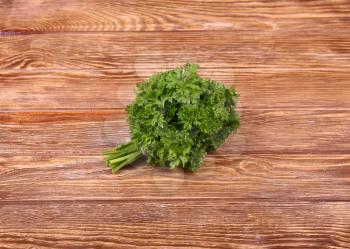 Dill on wooden table
